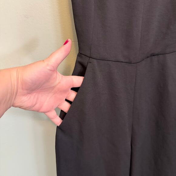 Aritzia Wilfred Ecoulement Tie Back Jumpsuit Womens 0 Black Cropped Wide Leg - Picture 6 of 10